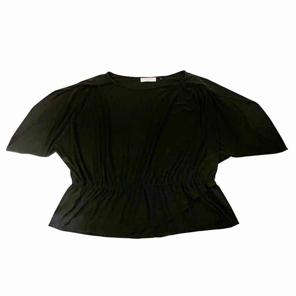 Tahari Woman Black Pull On Blouse